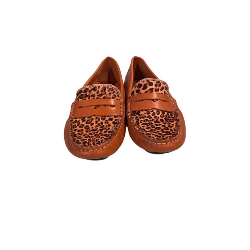 Massimo Matteo Penny Loafers Leather Cheetah Animal Print Women's Size 6.5 - Picture 8 of 12